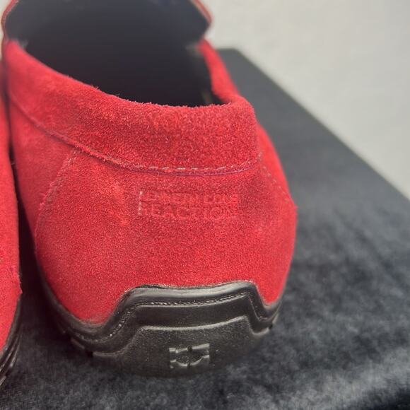 Kenneth Cole Men's Red Suede Loafers Black Rubber Sole Size 9 NWOB Dopamine - Picture 9 of 9